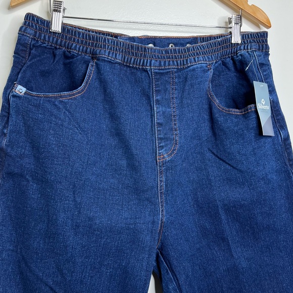 Silvert’s Open Back Adaptive Wheelchair Pull On Denim Jeans Pants Women’s Sz XL - Picture 4 of 16